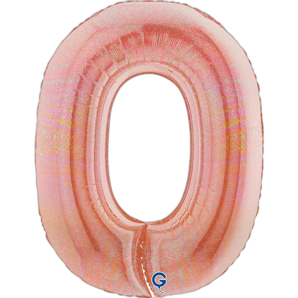 Grabo Cyfra 0 Glitter Holographic Rose Gold
