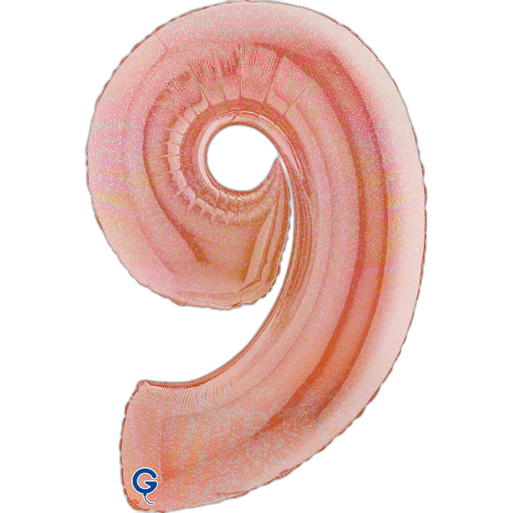 Grabo Cyfra 9 Glitter Holographic Rose Gold