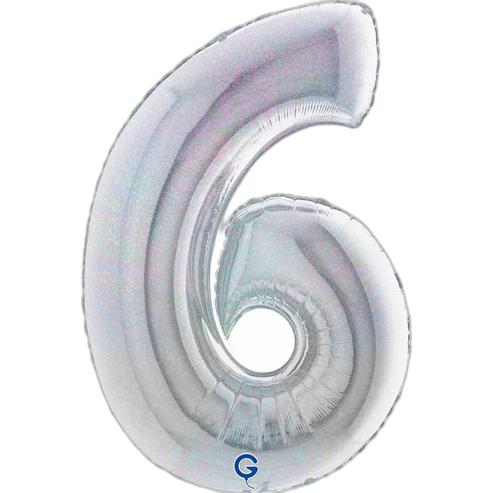Grabo Cyfra 6 Glitter Holographic Silver