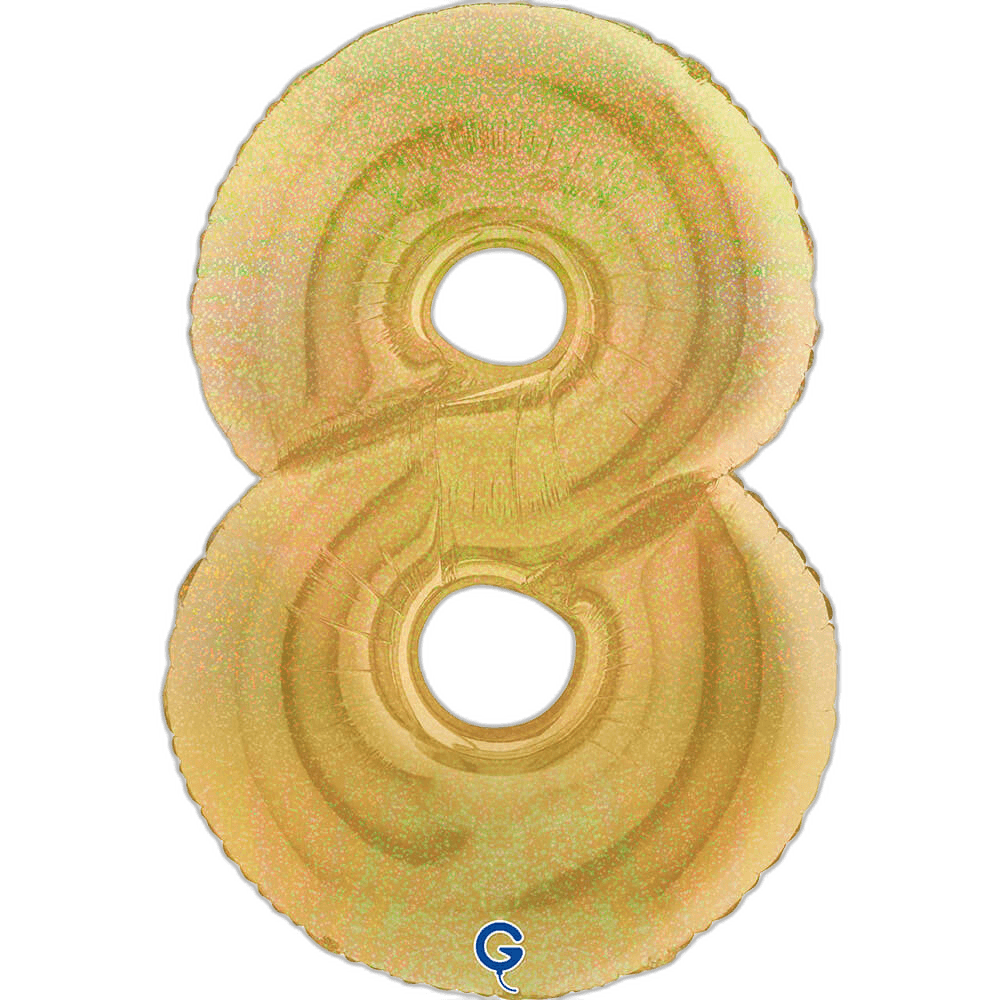 Grabo Cyfra 8 Glitter Holographic Gold 5